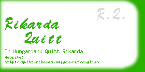 rikarda quitt business card
